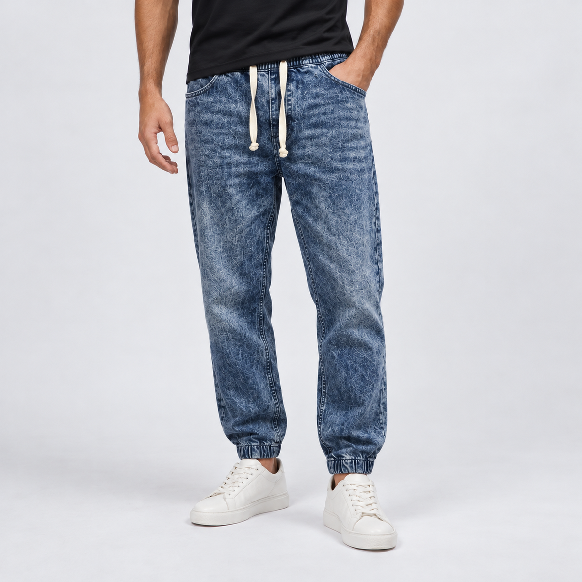 Mavi · Formmen Jogger Pantolon — üç çeyrek ön görünüş