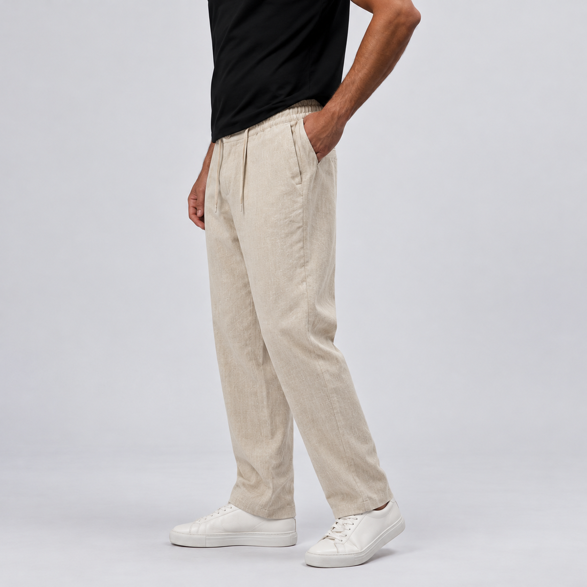 Bej · Formmen Düz Paça Pantolon — yan görünüş