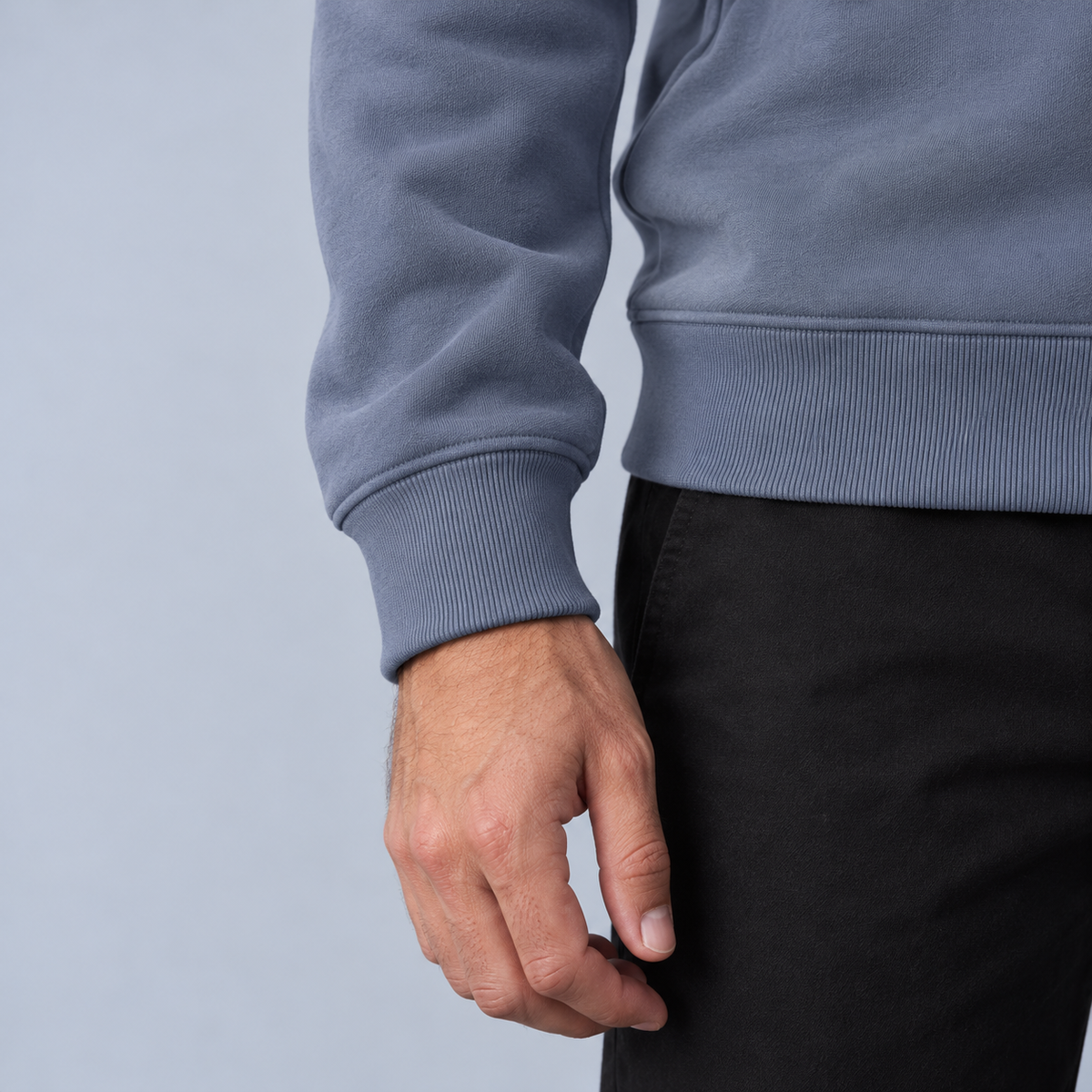 Füme Mavi · Formmen Sweatshirt — kol ucu detayı